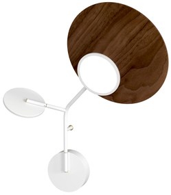 Fali lámpa Ballon 3 jobb oldali, többféle változatban - TUNTO Modell: arany keret / 24k arany, rögzítő rész fekete, rétegelt lemez panel fekete