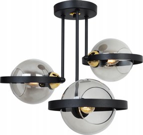 Mennyezeti Lámpa Lógó Hármas Üveg Csillár Grafit Gyűrű Loft Gyűrű