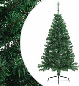 vidaXL zöld PVC fél műkarácsonyfa állvánnyal 150 cm