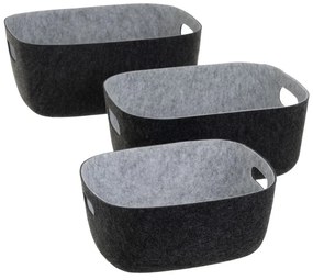 Textil tárolókosár szett 3 db-os 36x28x16 cm – Casa Selección