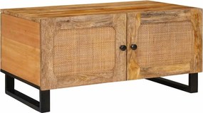 vidaXL Dohányzóasztal Természetes 80 x 50 x 40 cm Tömör Mangófát