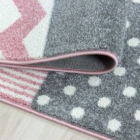 Rózsaszín-szürke gyerek szőnyeg 80x150 cm Kids – Ayyildiz Carpets
