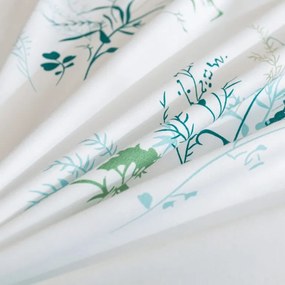 Mikroszálas flanel ágyneműhuzat VERDELLE fehér-zöld Ágyneműhuzat mérete: 70 x 90 cm | 140 x 200 cm