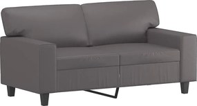 vidaXL 2 személyes szürke műbőr kanapé 120 cm