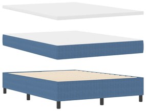 Box Spring Ágy matraccal Kék 140x200 cm Kordszövet