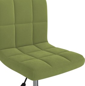 vidaXL világoszöld bársony forgó irodaszék