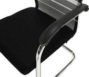 Tárgyalószék, szürke/fekete/ezüst, ESIN