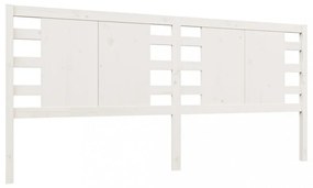 fehér tömör fenyőfa fejtámla 126 x 4 x 100 cm
