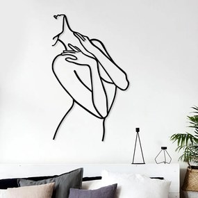 Fém fali dekoráció, Woman Lines