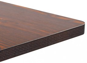 sötétbarna MDF bisztróasztal 60 x 60 cm
