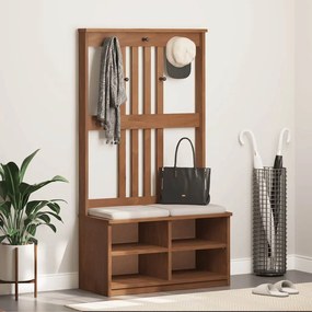 SANDNES tömör fenyőfa előszobafa 87x40x159,5 cm