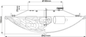 Elstead Lighting VICTORY &amp; HOLMES QZ-VICTORY-SF Plafonlámpa 2x60W/E27