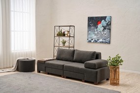 3 személyes kanapéágy Perenna Linen - Antracit