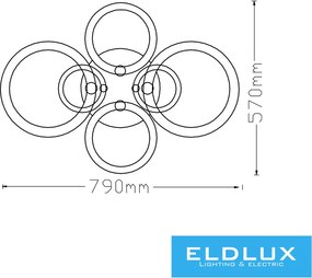 ELDLUX C08-3C Modern LED Mennyezeti Lámpa IP20