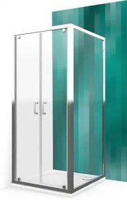 Roltechnik Lega Line LLDO2 + LLB  tusoló egy ajtóval és egy oldalfallal 100x100 cm átlátszó üveggel