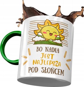 Zöld Bögre Nadia Barátnőknek Ajándék Nyomtatott Fotóval