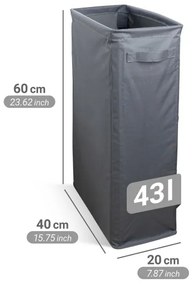 WENKO 71299800 - Szennyeskosár SLIM 20x60 cm antracit