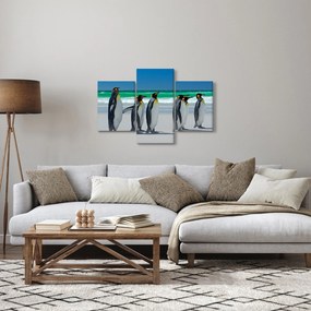 Kép - A Királyi pingvinek csoportja (90x60 cm)