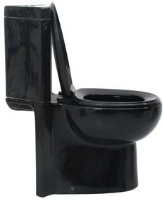 Fekete kerámia fürdőszobai sarok WC