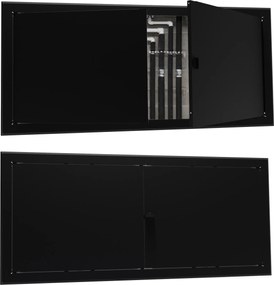 Revíziós ajtó fém fekete Víz Kan Gáz Co 100x40