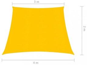 sárga HDPE napvitorla 160 g/m² 3/4 x 2 m