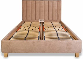 LUNEXA kárpitozott ágy + rácsos rács + matrac EMI