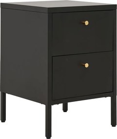 Fekete fém éjjeliszekrény Dalby – House Nordic