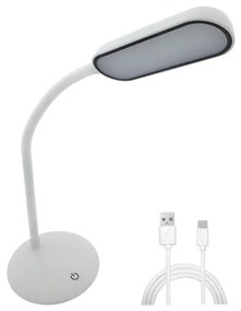 LED érintős, állítható fényerőjű, flexibilis asztali lámpa LED/6W/5V USB 1200 mA
