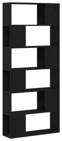 Könyvespolc Fekete Tölgy 80x24x186 cm Mérnöki Fa