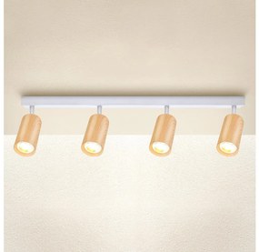 Brilagi Brilagi - Spotlámpa SELE 4xGU10/30W/230V fehér/tölgy dekor BG1397