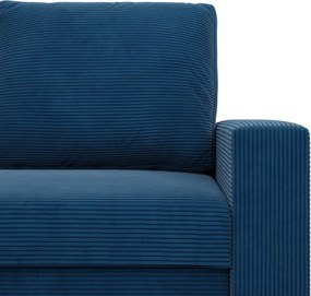 Zeus kanapé, kordbársony, hab töltet, egyenes kartámasz, kék