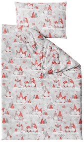 KARÁCSONYI MANÓ piros pamut ágyneműhuzat Ágyneműhuzat mérete: 70 x 90 cm | 140 x 200 cm