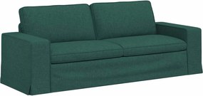 vidaXL Kanapé Sötétzöld 222 x 80 x 82 cm szövet