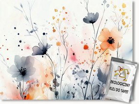 Fotótapéta Flizelina Akvarell Természet Kert Színes Virágok 152,5x104 ragasztó