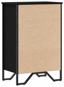 fekete szerelt fa könyvszekrény 50 x 31 x 74,5 cm