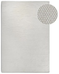 Krémszínű kézi szövésű gyapjúkeverék szőnyeg 60x90 cm Pradesh Natural White – Elle Decoration