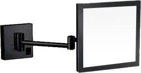 AREZZO design LED kozmetikai tükör szögletes, 5x nagyítással, fekete