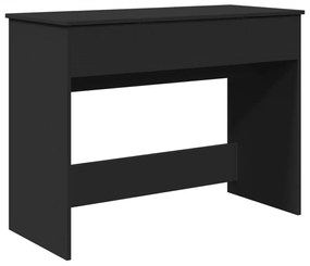 fekete fésülködőasztal tükörrel 100x45x76 cm