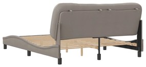 tópszínű szövet ágykeret matrac nélkül Hvar 160 x 200 cm