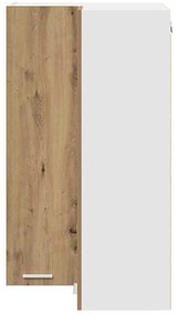 Függő szekrény Riga Artisan tölgy és fehér 57 x 57 x 100 cm