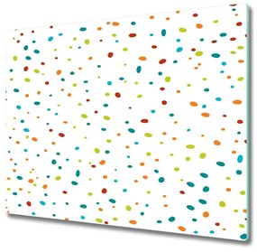 Üveg vágódeszka színes pontok 60x52 cm