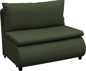 Kihúzható fotel tárhellyel, zöld, FLIK