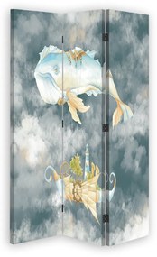 Gario Paraván Repülo bálna és hajó éjjel Méret: 110 x 170 cm, Kivitelezés: Klasszikus paraván