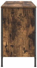 füstös tölgy mosdószekrény fiókokkal 90x34,5x60 cm