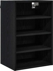 vidaXL Függő szekrény polcokkal Musta tammi 40 x 29,5 x 60 cm Faanyag
