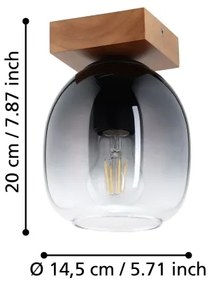 Eglo 900825 - Mennyezeti lámpa FILAGO 1xE27/40W/230V