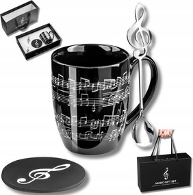 Bögre Zenészeknek Ajándék Szett Violinkulcs Ajándék Zenészeknek Kotta