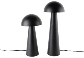 2 darabos intelligens kültéri állólámpa készlet fekete 50 cm és 65 cm Wifi A60-nal - Mushroom