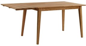 Filippa natúr tölgyfa étkezőasztal lehajtható asztallappal, 120 x 80 cm - Rowico