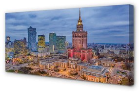 Canvas képek Varsó panoráma naplemente 100x50 cm
